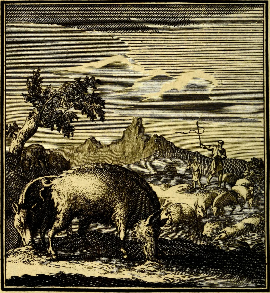 An illustration from Beschouwing der Wereld, 1738, leaf 247