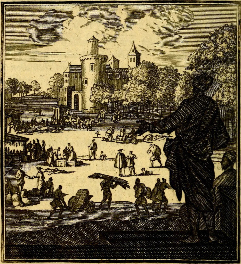An illustration from Beschouwing der Wereld, 1738, leaf 415