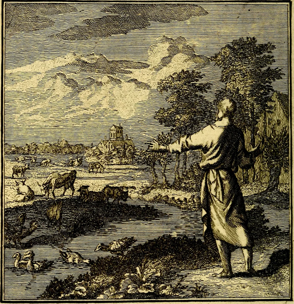 An illustration from Beschouwing der Wereld, 1738, leaf 83