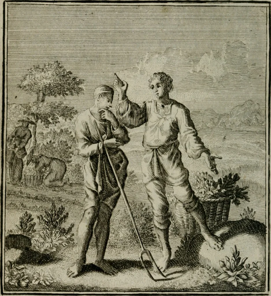An illustration from Beschouwing der Wereld, 1738, leaf 143