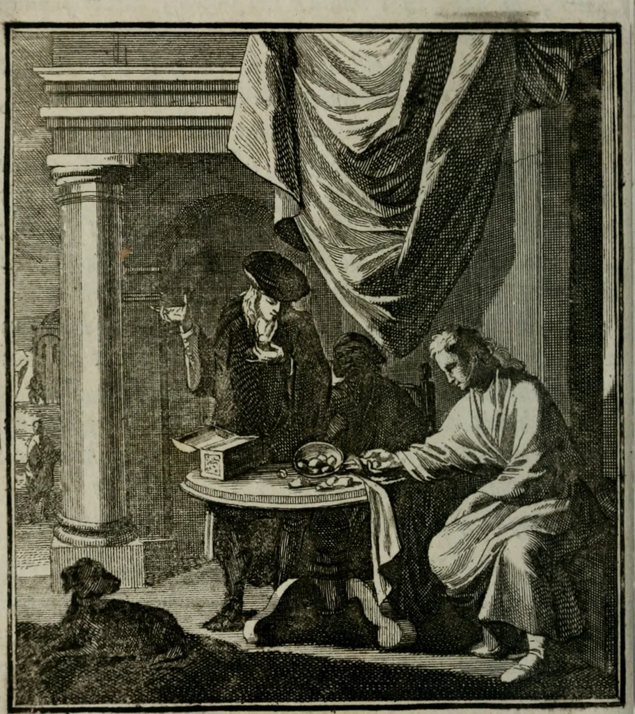 An illustration from Beschouwing der Wereld, 1738, leaf 155