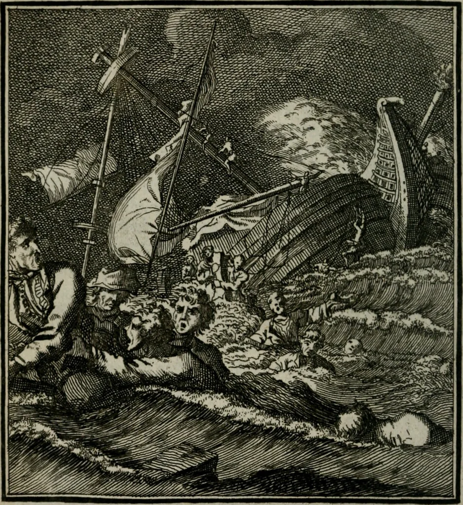 An illustration from Beschouwing der Wereld, 1738, leaf 179