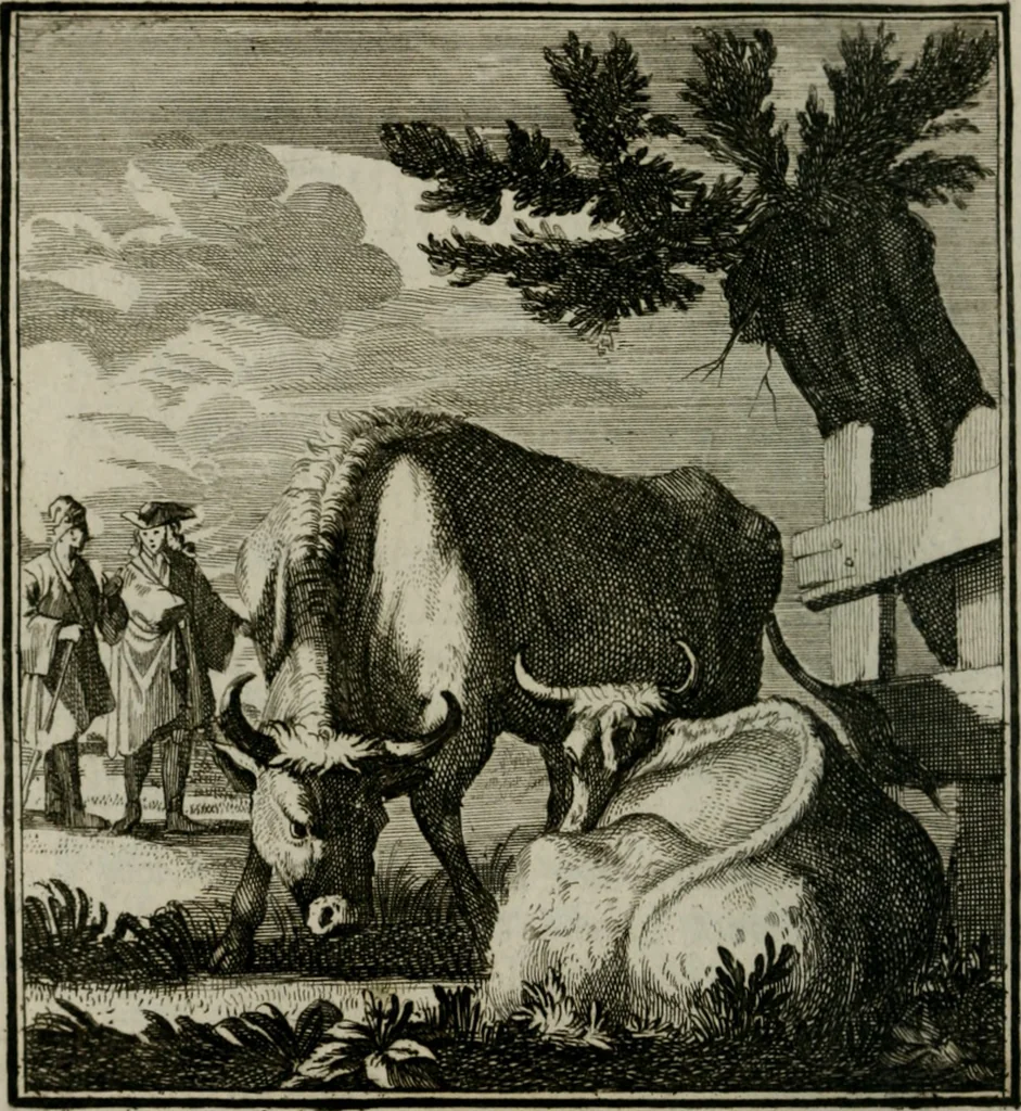 An illustration from Beschouwing der Wereld, 1738, leaf 255