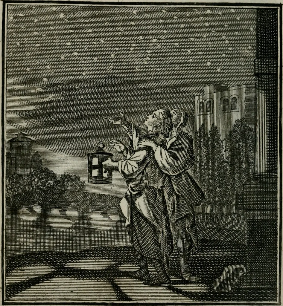 An illustration from Beschouwing der Wereld, 1738, leaf 27