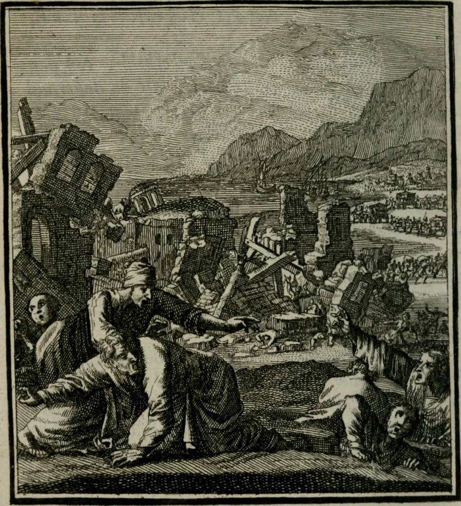 An illustration from Beschouwing der Wereld, 1738, leaf 359