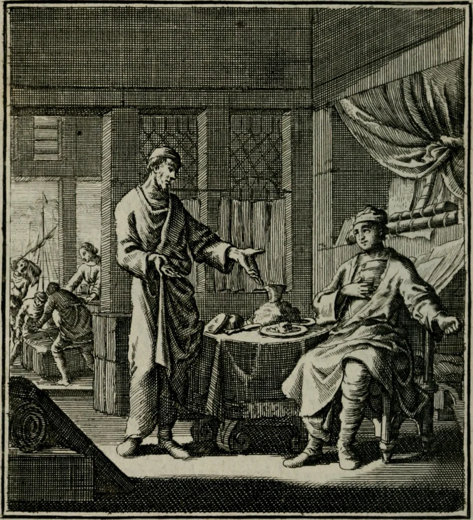 An illustration from Beschouwing der Wereld, 1738, leaf 397