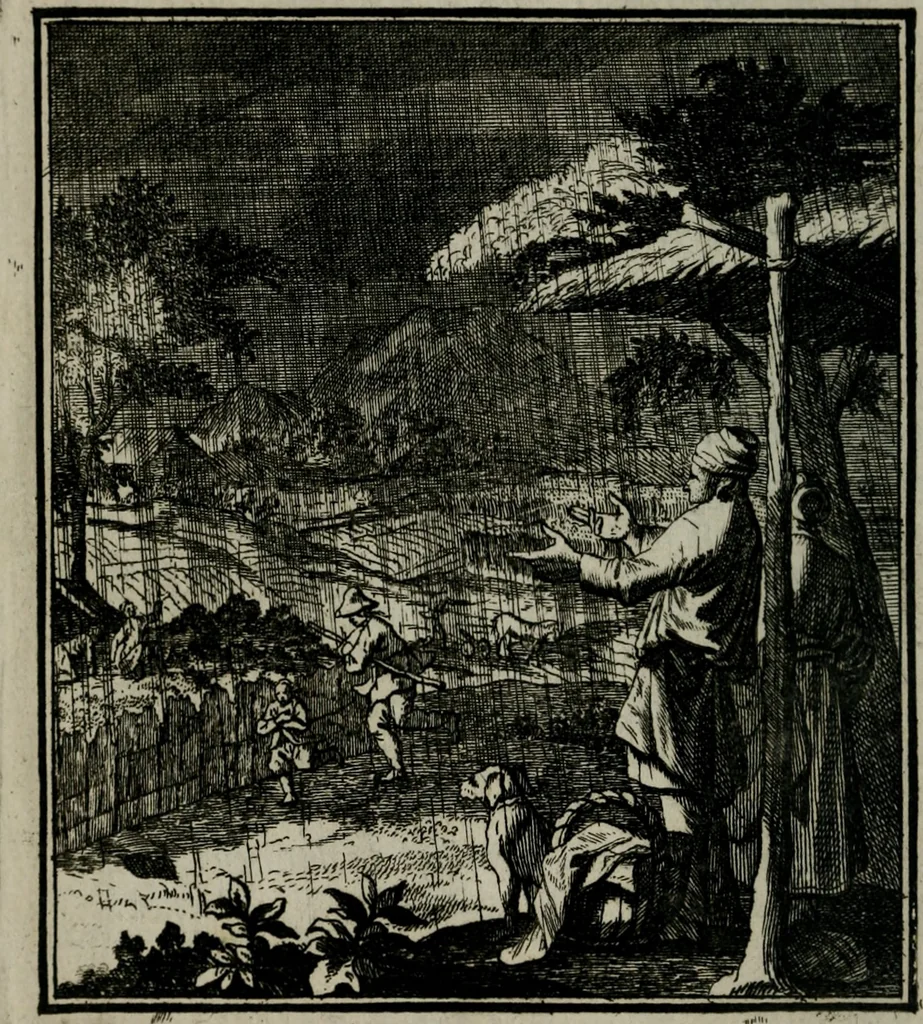 An illustration from Beschouwing der Wereld, 1738, leaf 55