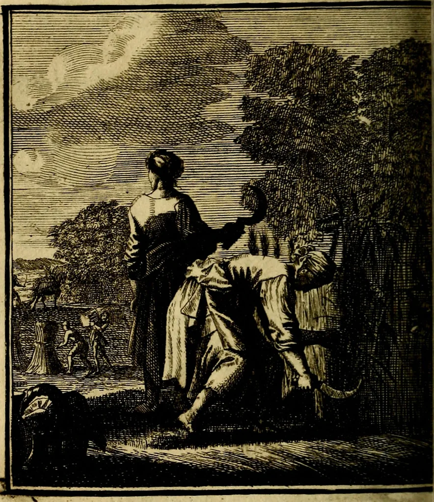 An illustration from Beschouwing der wereld : bestaande in hondert konstige figuuren, met godlyke spreuken en stichtelyke verzen, 1708, leaf 113
