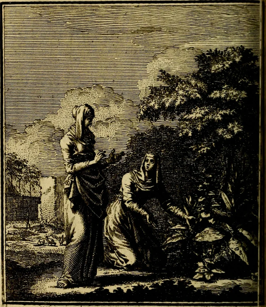 An illustration from Beschouwing der wereld : bestaande in hondert konstige figuuren, met godlyke spreuken en stichtelyke verzen, 1708, leaf 133