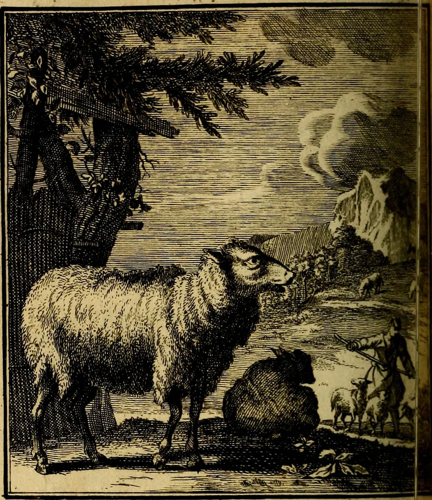 An illustration from Beschouwing der wereld : bestaande in hondert konstige figuuren, met godlyke spreuken en stichtelyke verzen, 1708, leaf 237