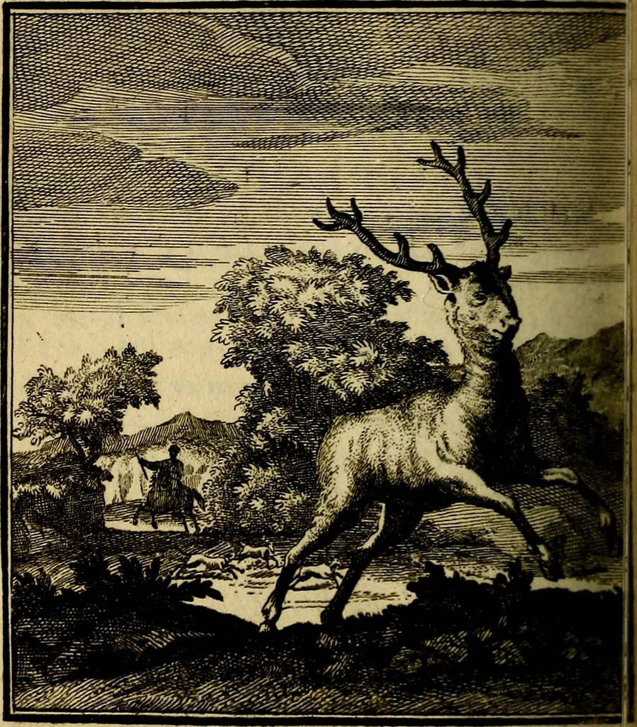 An illustration from Beschouwing der wereld : bestaande in hondert konstige figuuren, met godlyke spreuken en stichtelyke verzen, 1708, leaf 265