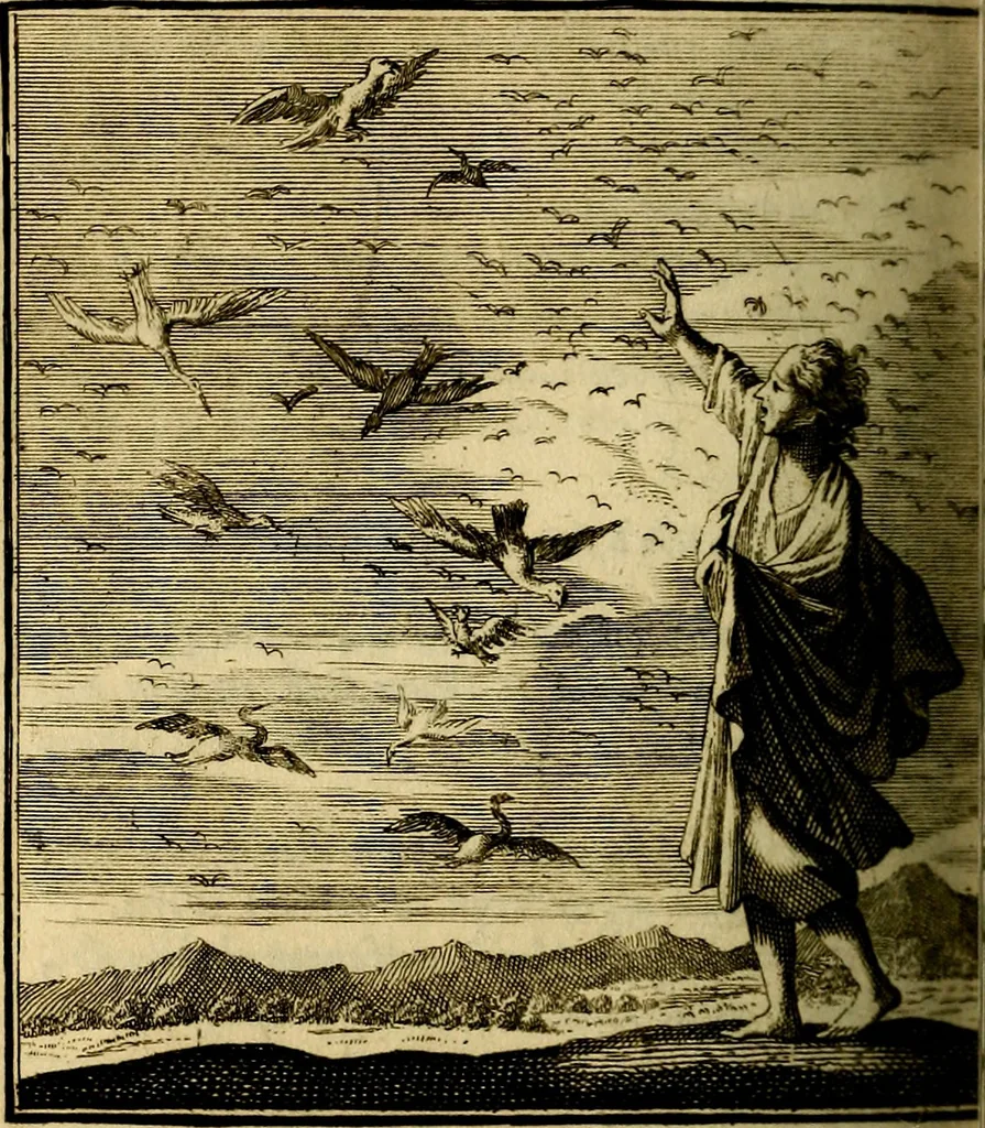 An illustration from Beschouwing der wereld : bestaande in hondert konstige figuuren, met godlyke spreuken en stichtelyke verzen, 1708, leaf 293