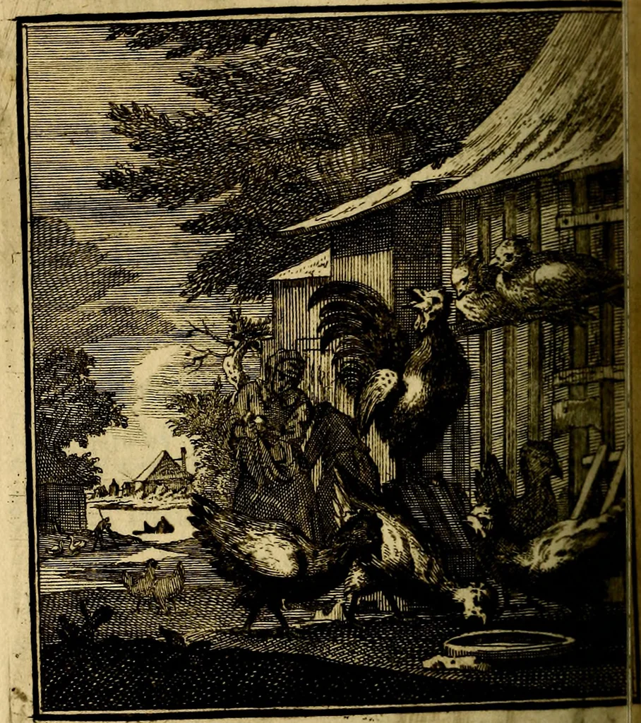 An illustration from Beschouwing der wereld : bestaande in hondert konstige figuuren, met godlyke spreuken en stichtelyke verzen, 1708, leaf 297