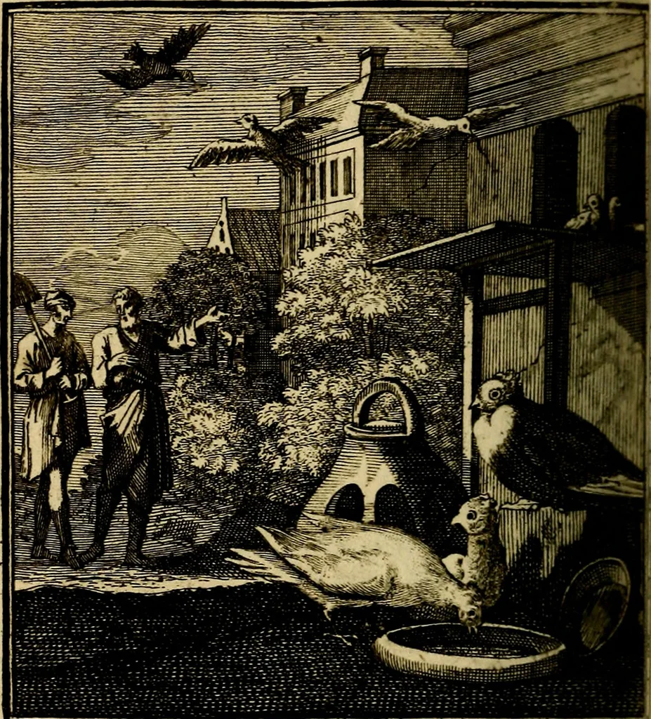 An illustration from Beschouwing der wereld : bestaande in hondert konstige figuuren, met godlyke spreuken en stichtelyke verzen, 1708, leaf 301
