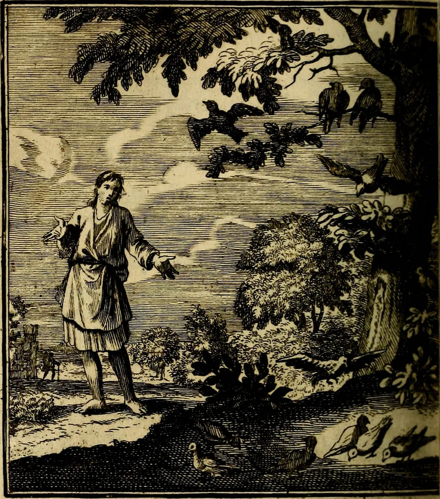An illustration from Beschouwing der wereld : bestaande in hondert konstige figuuren, met godlyke spreuken en stichtelyke verzen, 1708, leaf 309