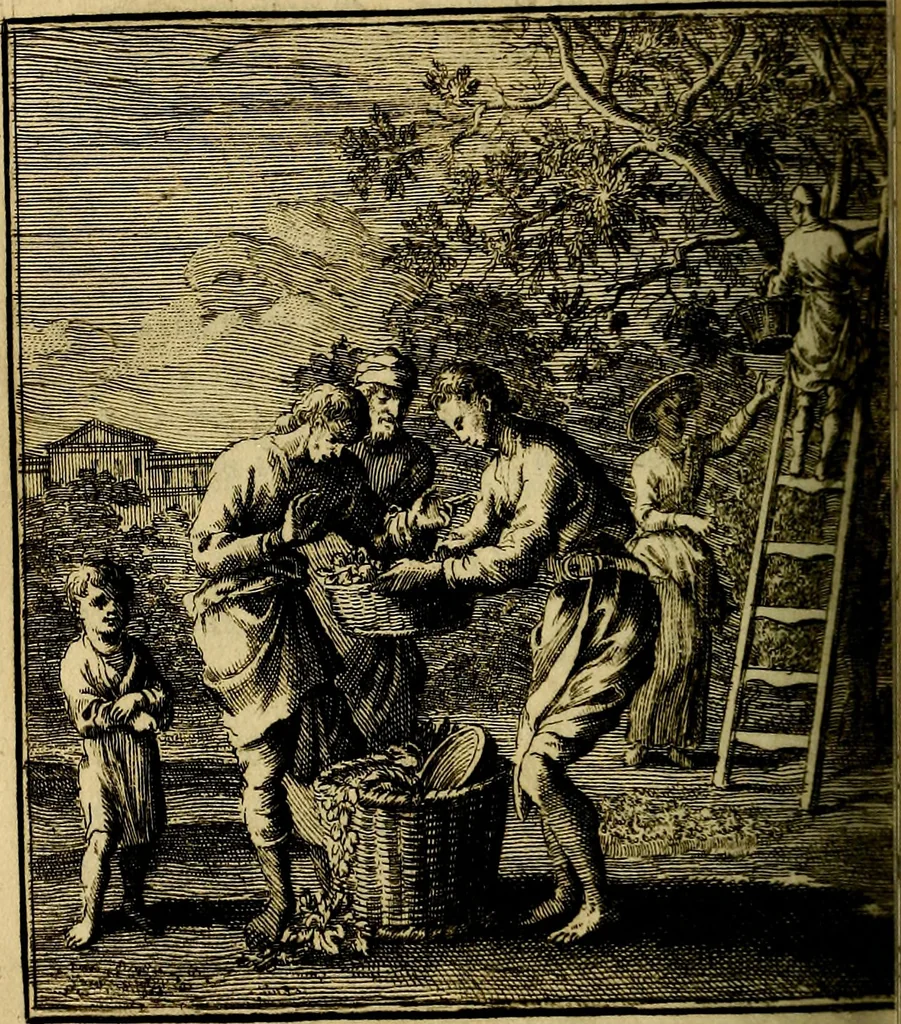 An illustration from Beschouwing der wereld : bestaande in hondert konstige figuuren, met godlyke spreuken en stichtelyke verzen, 1708, leaf 341