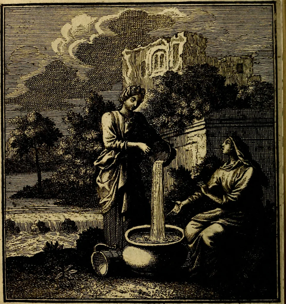 An illustration from Beschouwing der wereld : bestaande in hondert konstige figuuren, met godlyke spreuken en stichtelyke verzen, 1708, leaf 37