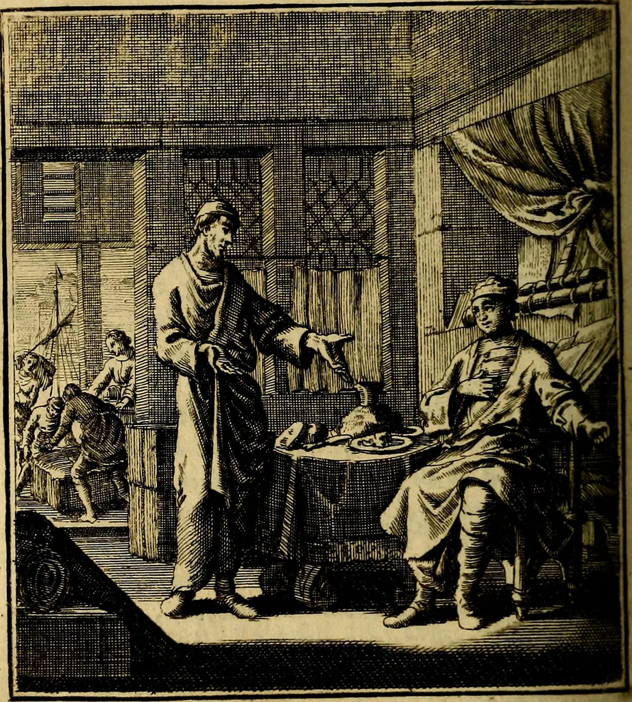 An illustration from Beschouwing der wereld : bestaande in hondert konstige figuuren, met godlyke spreuken en stichtelyke verzen, 1708, leaf 391