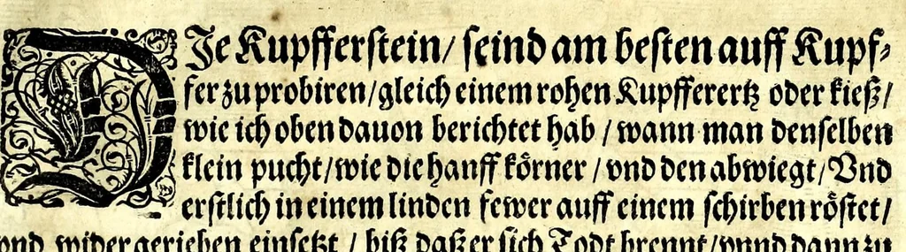 An illustration from Beschreibung allerfürnemisten mineralischen Ertzt vnnd Bergkwercks Arten : wie dieselbigen, vnd eine jede in Sonderheit jrer Natur und Eigenschafft nach, auff alle Metaln probirt vnd im kleinen Fewer sollen versucht werden : mit Erklärung etlicher fürnemer nützlichen Schmeltzwerck, im grossen Fewer auch Scheidung Goldts, Silbers, vnd anderer Metaln : sampt einem Bericht dess Kupffersaigerns, Messing brennens, vnd Salpeter siedens : auch aller saltzigen minerischen Proben, vnd was denen allen anhengig : in fünff Bücher verfast, dessgleichen zuuorn niemals in Druck kommen ..., 1580, leaf 207