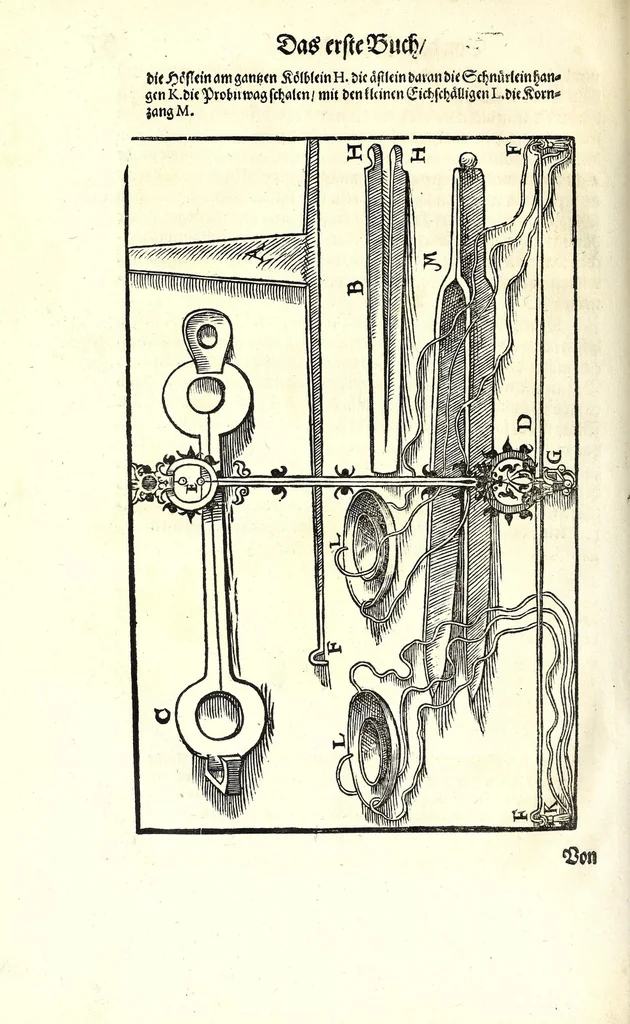 An illustration from Beschreibung allerfürnemisten mineralischen Ertzt vnnd Bergkwercks Arten : wie dieselbigen, vnd eine jede in Sonderheit jrer Natur und Eigenschafft nach, auff alle Metaln probirt vnd im kleinen Fewer sollen versucht werden : mit Erklärung etlicher fürnemer nützlichen Schmeltzwerck, im grossen Fewer auch Scheidung Goldts, Silbers, vnd anderer Metaln : sampt einem Bericht dess Kupffersaigerns, Messing brennens, vnd Salpeter siedens : auch aller saltzigen minerischen Proben, vnd was denen allen anhengig : in fünff Bücher verfast, dessgleichen zuuorn niemals in Druck kommen ..., 1580, leaf 86