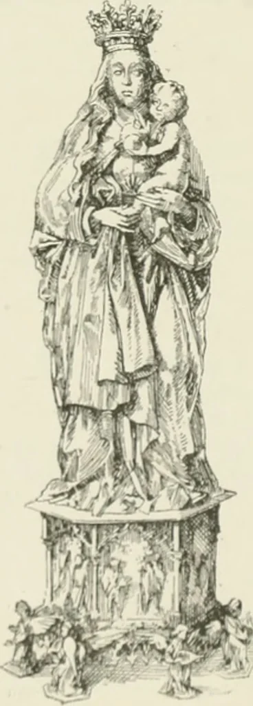 An illustration from Beschreibung der Bildwerke der christlichen Epoche. Bearb. von Wilhelm Bode und Hugo von Tschudi, 1888, leaf 163