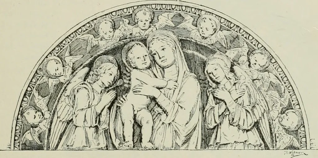 An illustration from Beschreibung der Bildwerke der christlichen Epoche. Bearb. von Wilhelm Bode und Hugo von Tschudi, 1888, leaf 52