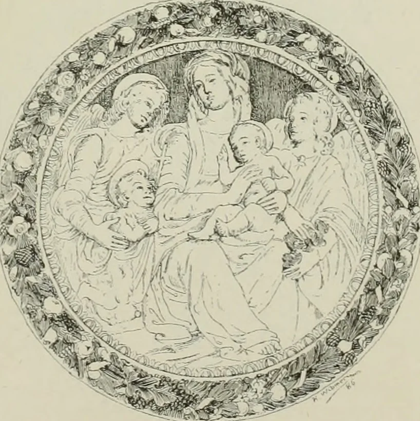 An illustration from Beschreibung der Bildwerke der christlichen Epoche. Bearb. von Wilhelm Bode und Hugo von Tschudi, 1888, leaf 54