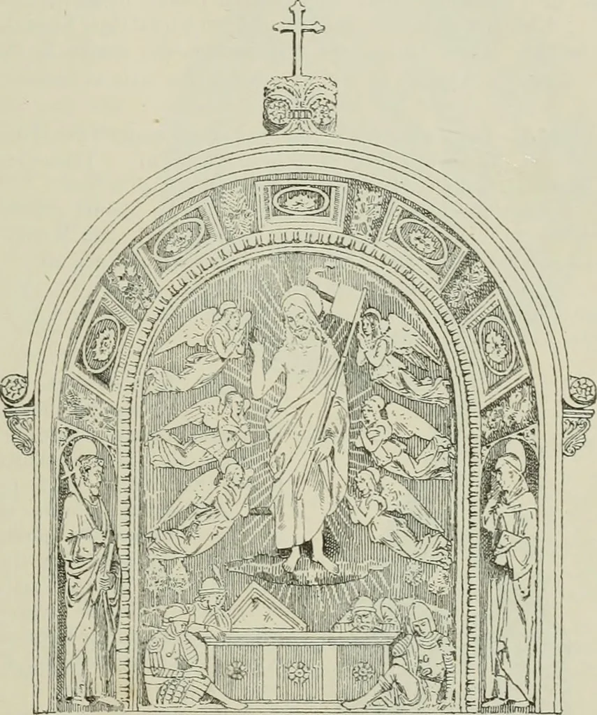 An illustration from Beschreibung der Bildwerke der christlichen Epoche. Bearb. von Wilhelm Bode und Hugo von Tschudi, 1888, leaf 56