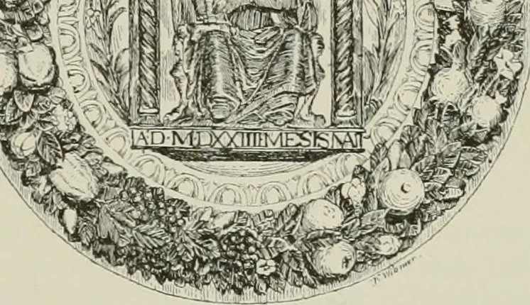 An illustration from Beschreibung der Bildwerke der christlichen Epoche. Bearb. von Wilhelm Bode und Hugo von Tschudi, 1888, leaf 58