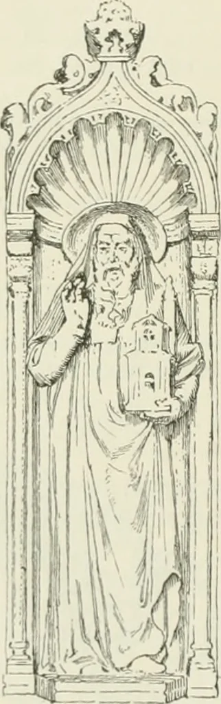 An illustration from Beschreibung der Bildwerke der christlichen Epoche. Bearb. von Wilhelm Bode und Hugo von Tschudi, 1888, leaf 65