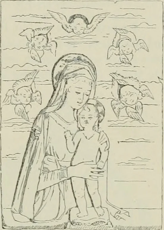 An illustration from Beschreibung der Bildwerke der christlichen Epoche. Bearb. von Wilhelm Bode und Hugo von Tschudi, 1888, leaf 70