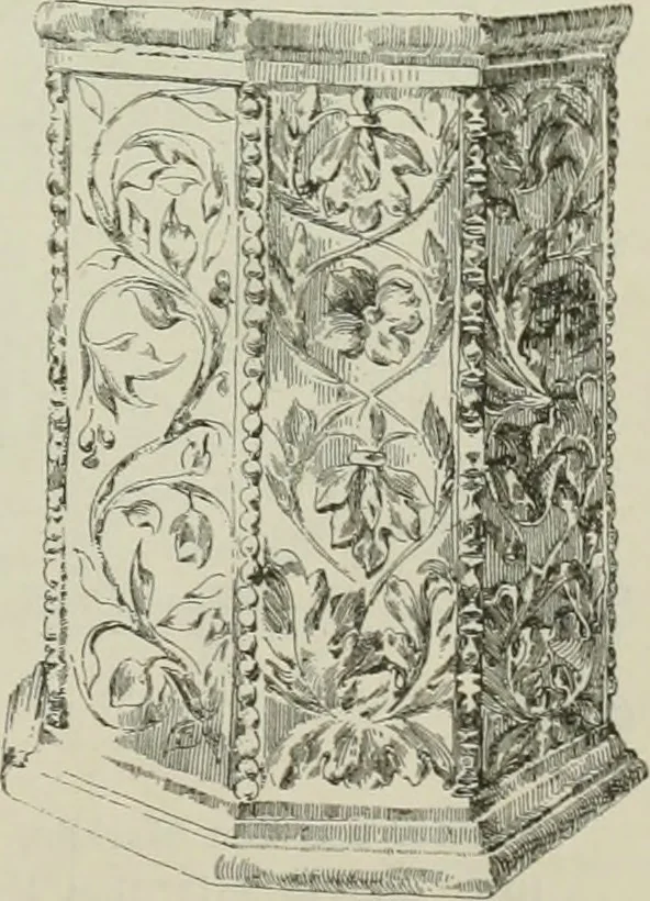 An illustration from Beschreibung der Bildwerke der christlichen Epoche. Bearb. von Wilhelm Bode und Hugo von Tschudi, 1888, leaf 70