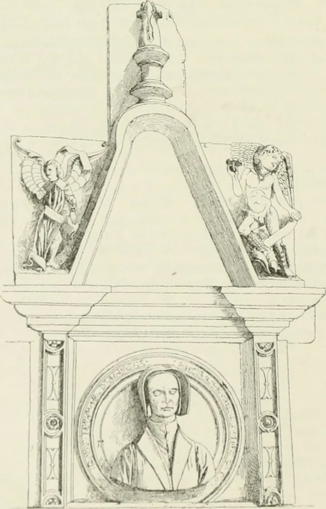 An illustration from Beschreibung der Bildwerke der christlichen Epoche. Bearb. von Wilhelm Bode und Hugo von Tschudi, 1888, leaf 93