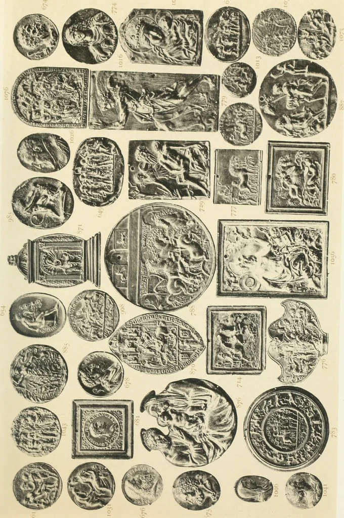 An illustration from Beschreibung der Bildwerke der christlichen Epoche. Bearb. von Wilhelm Bode und Hugo von Tschudi, 1888, leaf 114