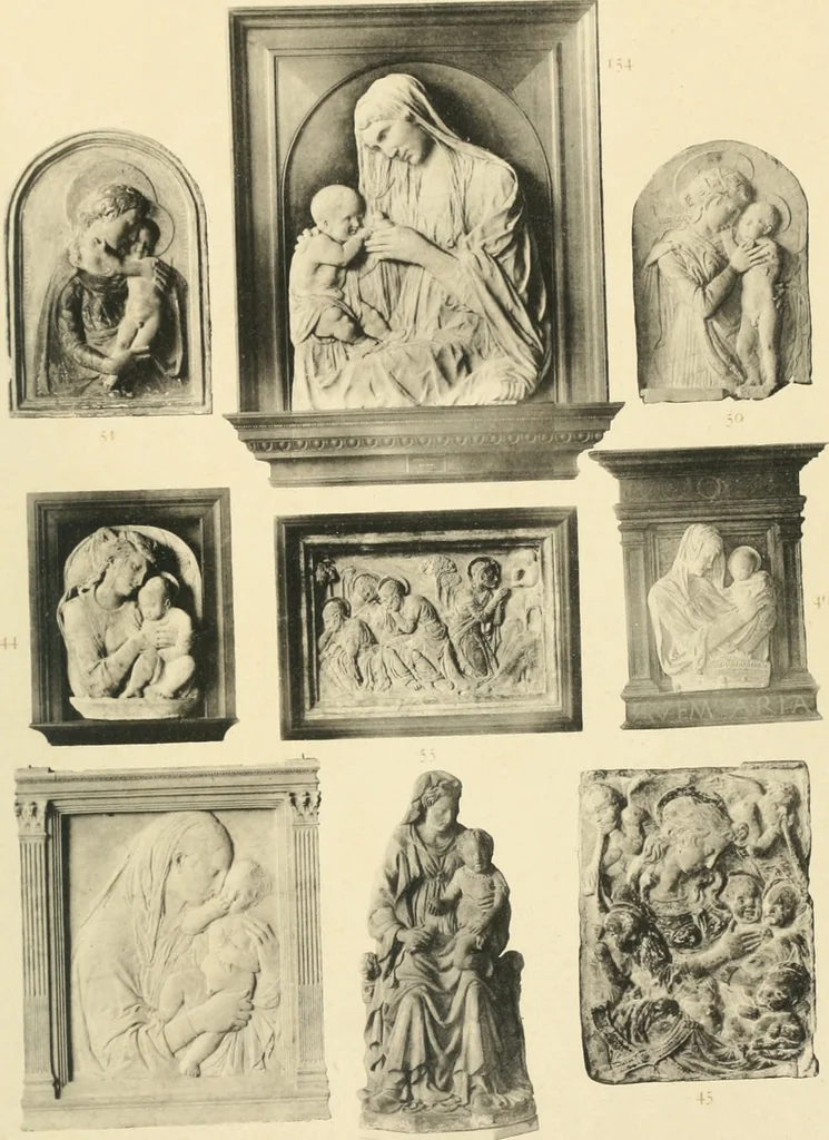 An illustration from Beschreibung der Bildwerke der christlichen Epoche. Bearb. von Wilhelm Bode und Hugo von Tschudi, 1888, leaf 12