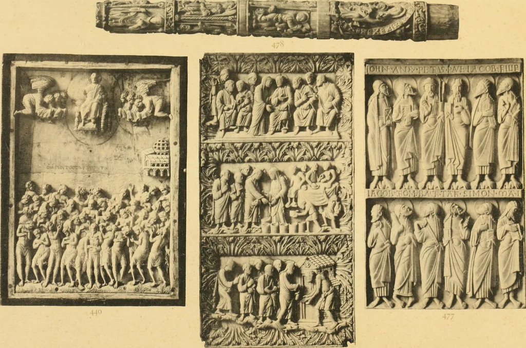 An illustration from Beschreibung der Bildwerke der christlichen Epoche. Bearb. von Wilhelm Bode und Hugo von Tschudi, 1888, leaf 124