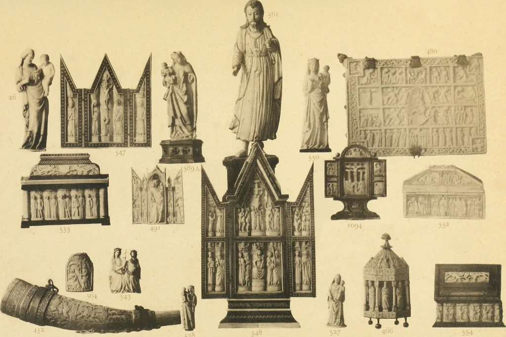 An illustration from Beschreibung der Bildwerke der christlichen Epoche. Bearb. von Wilhelm Bode und Hugo von Tschudi, 1888, leaf 138