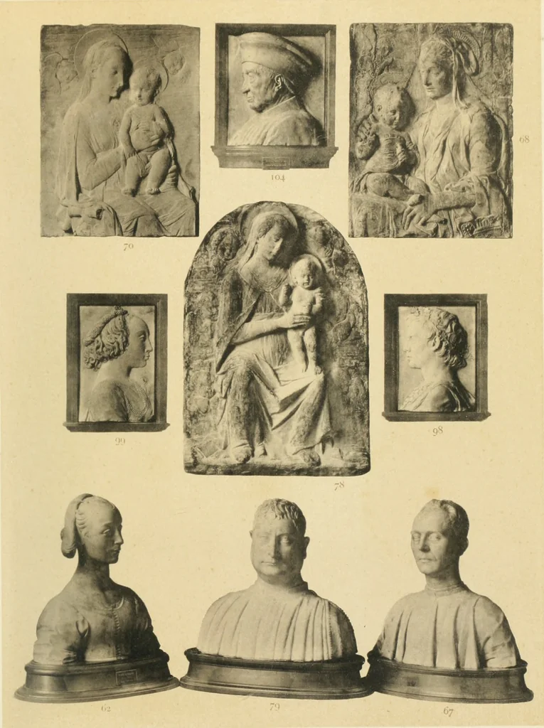 An illustration from Beschreibung der Bildwerke der christlichen Epoche. Bearb. von Wilhelm Bode und Hugo von Tschudi, 1888, leaf 18
