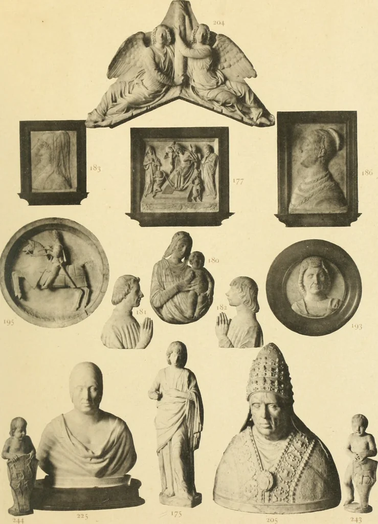 An illustration from Beschreibung der Bildwerke der christlichen Epoche. Bearb. von Wilhelm Bode und Hugo von Tschudi, 1888, leaf 26