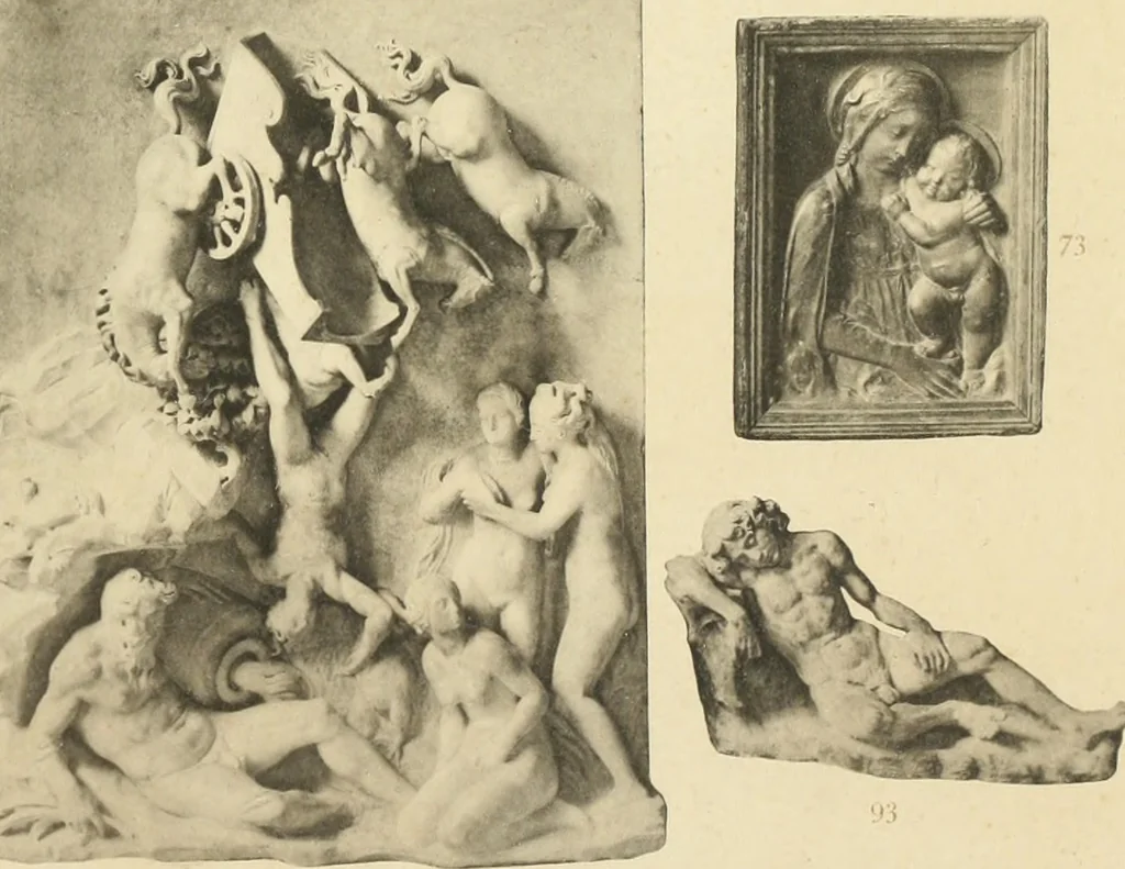 An illustration from Beschreibung der Bildwerke der christlichen Epoche. Bearb. von Wilhelm Bode und Hugo von Tschudi, 1888, leaf 28
