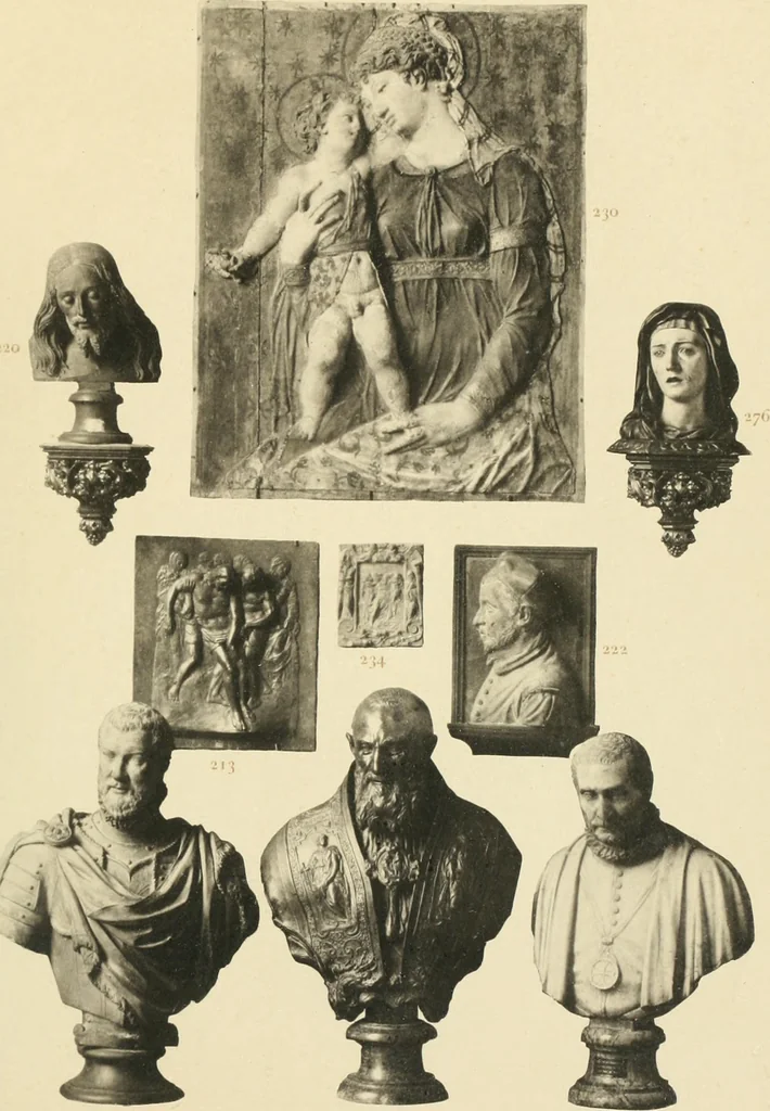 An illustration from Beschreibung der Bildwerke der christlichen Epoche. Bearb. von Wilhelm Bode und Hugo von Tschudi, 1888, leaf 32