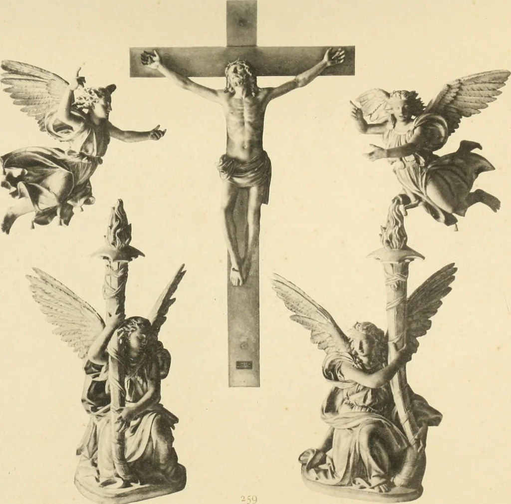 An illustration from Beschreibung der Bildwerke der christlichen Epoche. Bearb. von Wilhelm Bode und Hugo von Tschudi, 1888, leaf 34