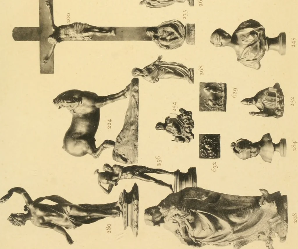 An illustration from Beschreibung der Bildwerke der christlichen Epoche. Bearb. von Wilhelm Bode und Hugo von Tschudi, 1888, leaf 40