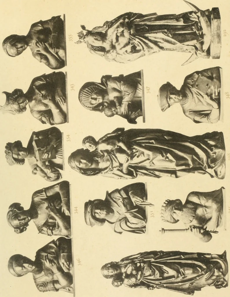 An illustration from Beschreibung der Bildwerke der christlichen Epoche. Bearb. von Wilhelm Bode und Hugo von Tschudi, 1888, leaf 46