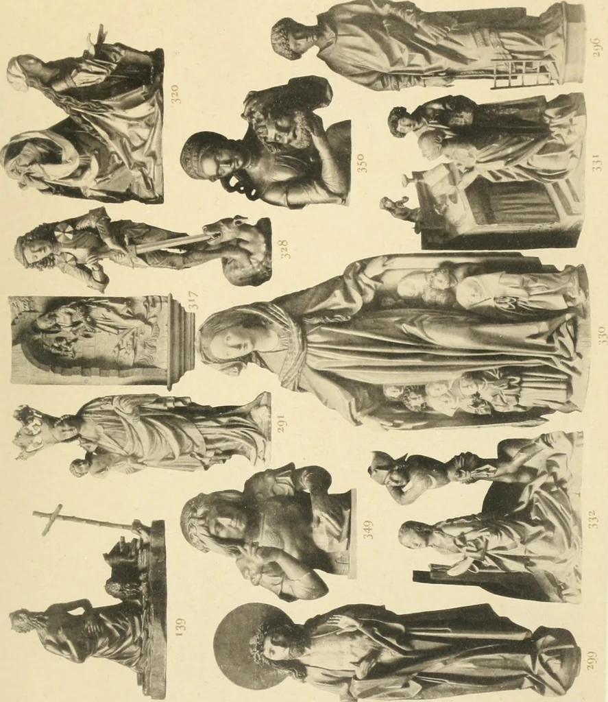 An illustration from Beschreibung der Bildwerke der christlichen Epoche. Bearb. von Wilhelm Bode und Hugo von Tschudi, 1888, leaf 48