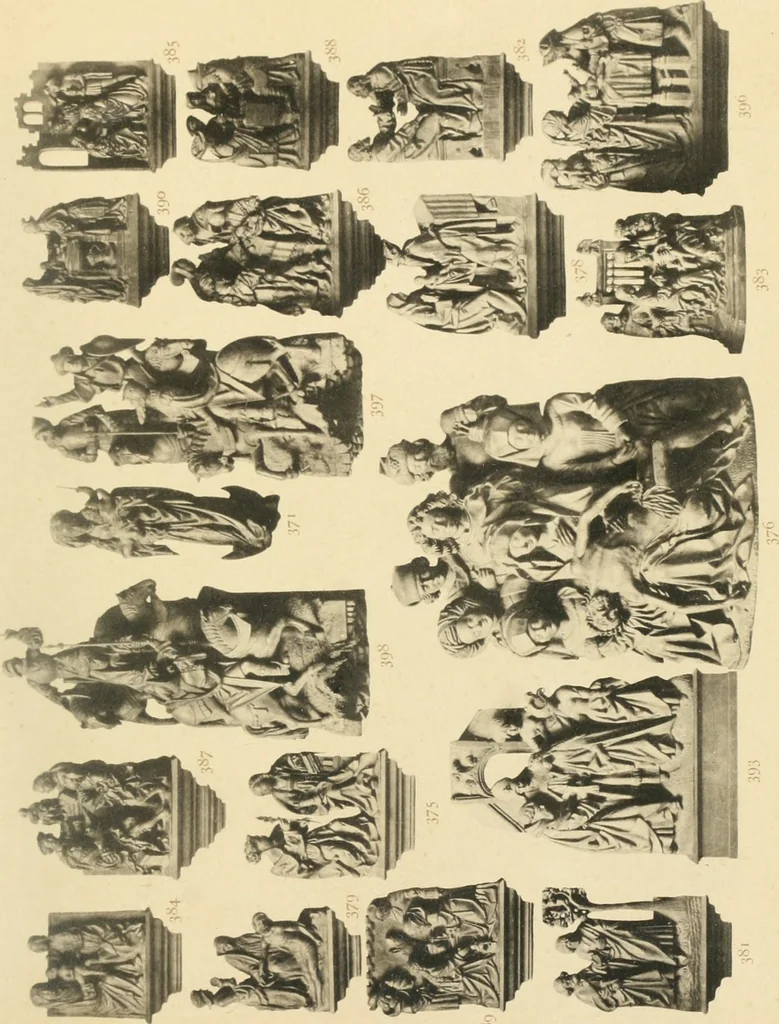 An illustration from Beschreibung der Bildwerke der christlichen Epoche. Bearb. von Wilhelm Bode und Hugo von Tschudi, 1888, leaf 52