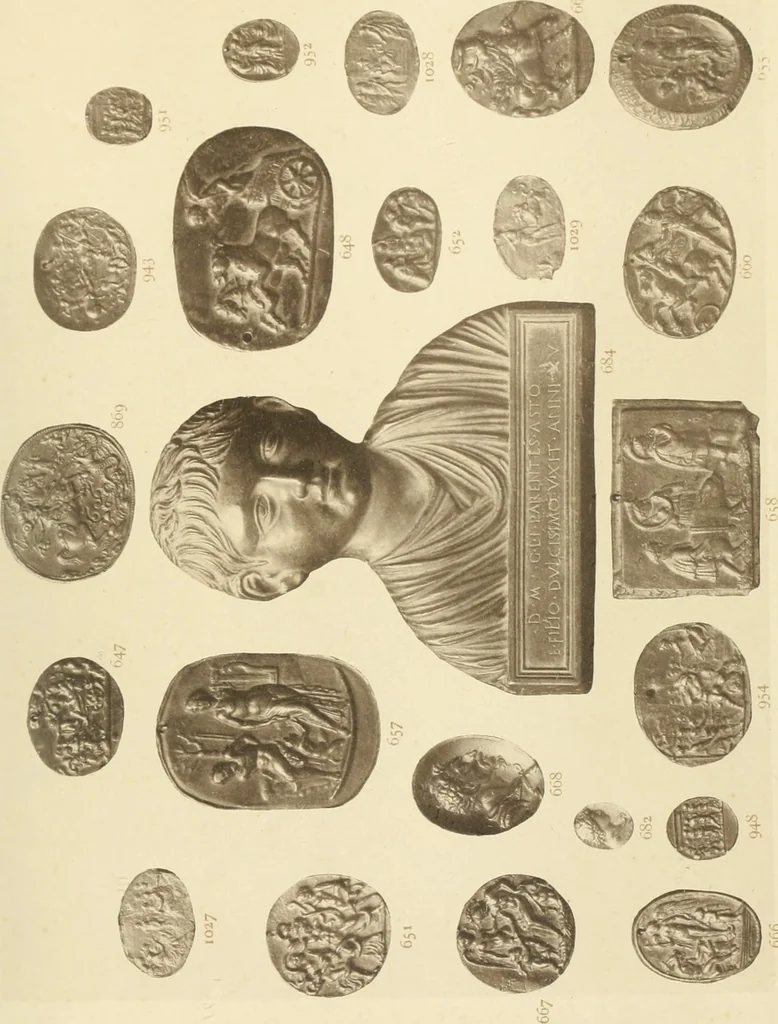 An illustration from Beschreibung der Bildwerke der christlichen Epoche. Bearb. von Wilhelm Bode und Hugo von Tschudi, 1888, leaf 68