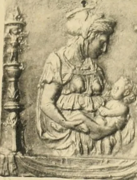 An illustration from Beschreibung der Bildwerke der christlichen Epoche. Bearb. von Wilhelm Bode und Hugo von Tschudi, 1888, leaf 70