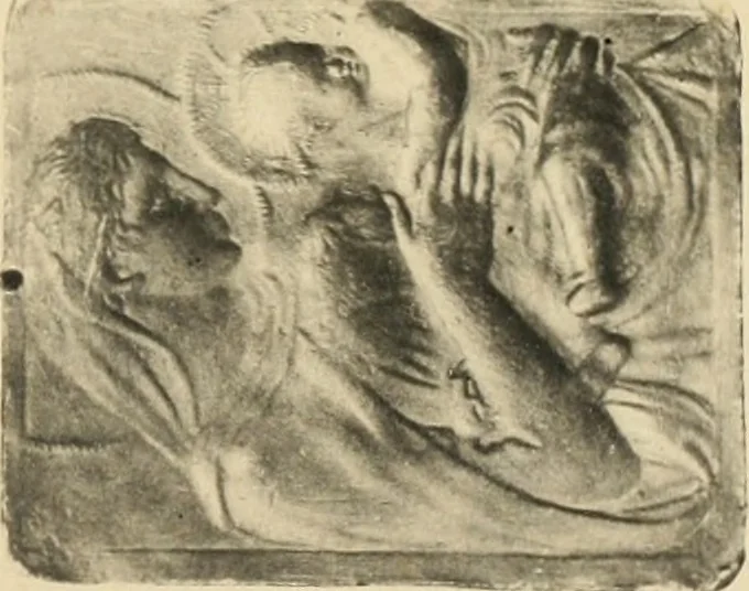 An illustration from Beschreibung der Bildwerke der christlichen Epoche. Bearb. von Wilhelm Bode und Hugo von Tschudi, 1888, leaf 70