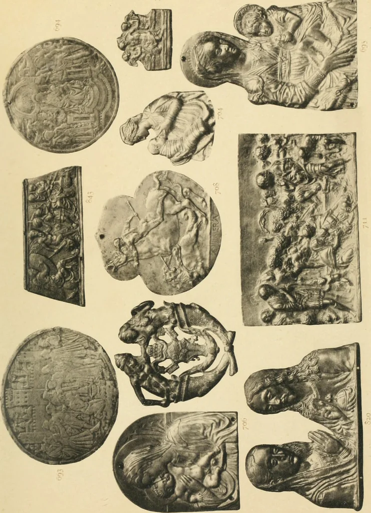 An illustration from Beschreibung der Bildwerke der christlichen Epoche. Bearb. von Wilhelm Bode und Hugo von Tschudi, 1888, leaf 76